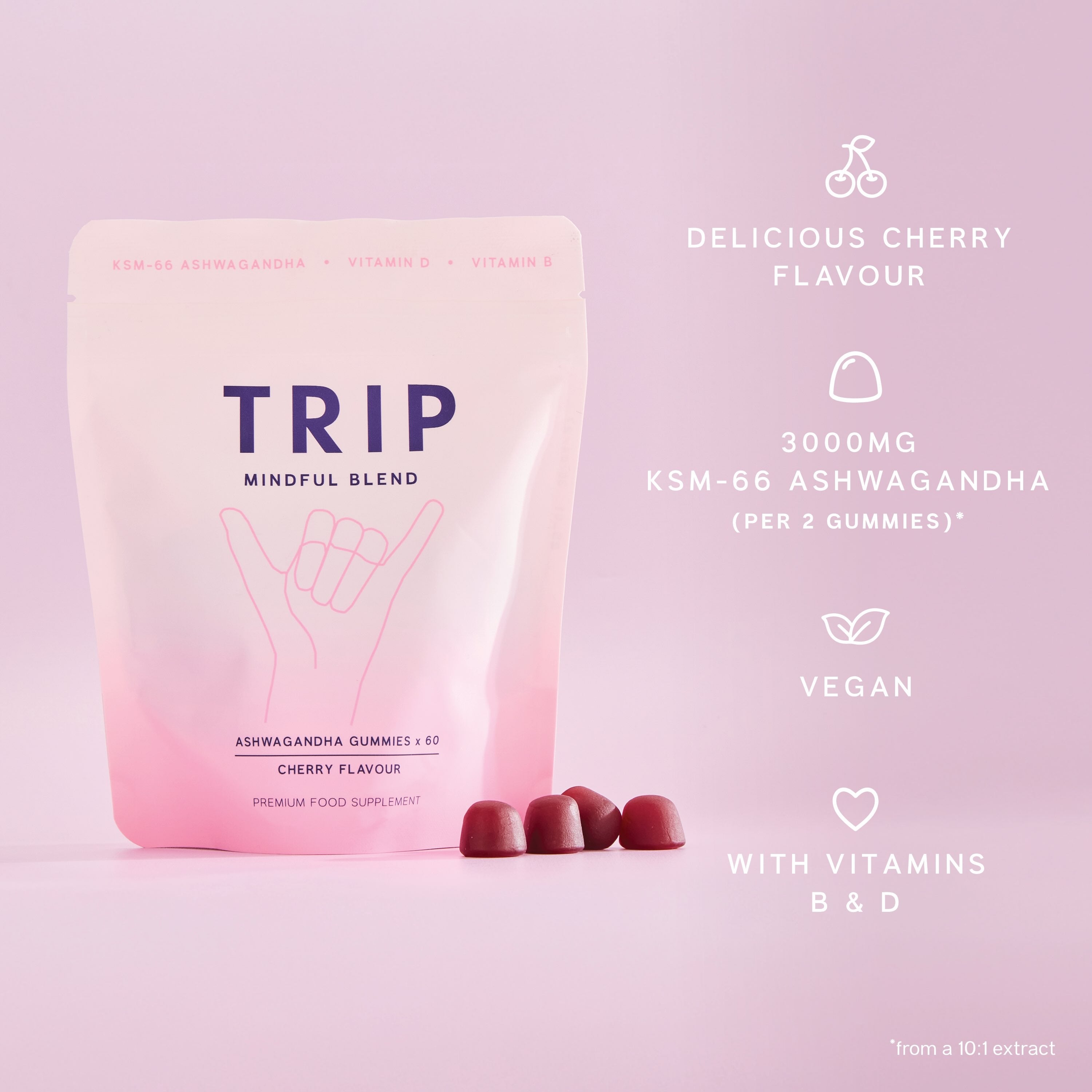 Cherry Ashwagandha & Vitamin D Gummies