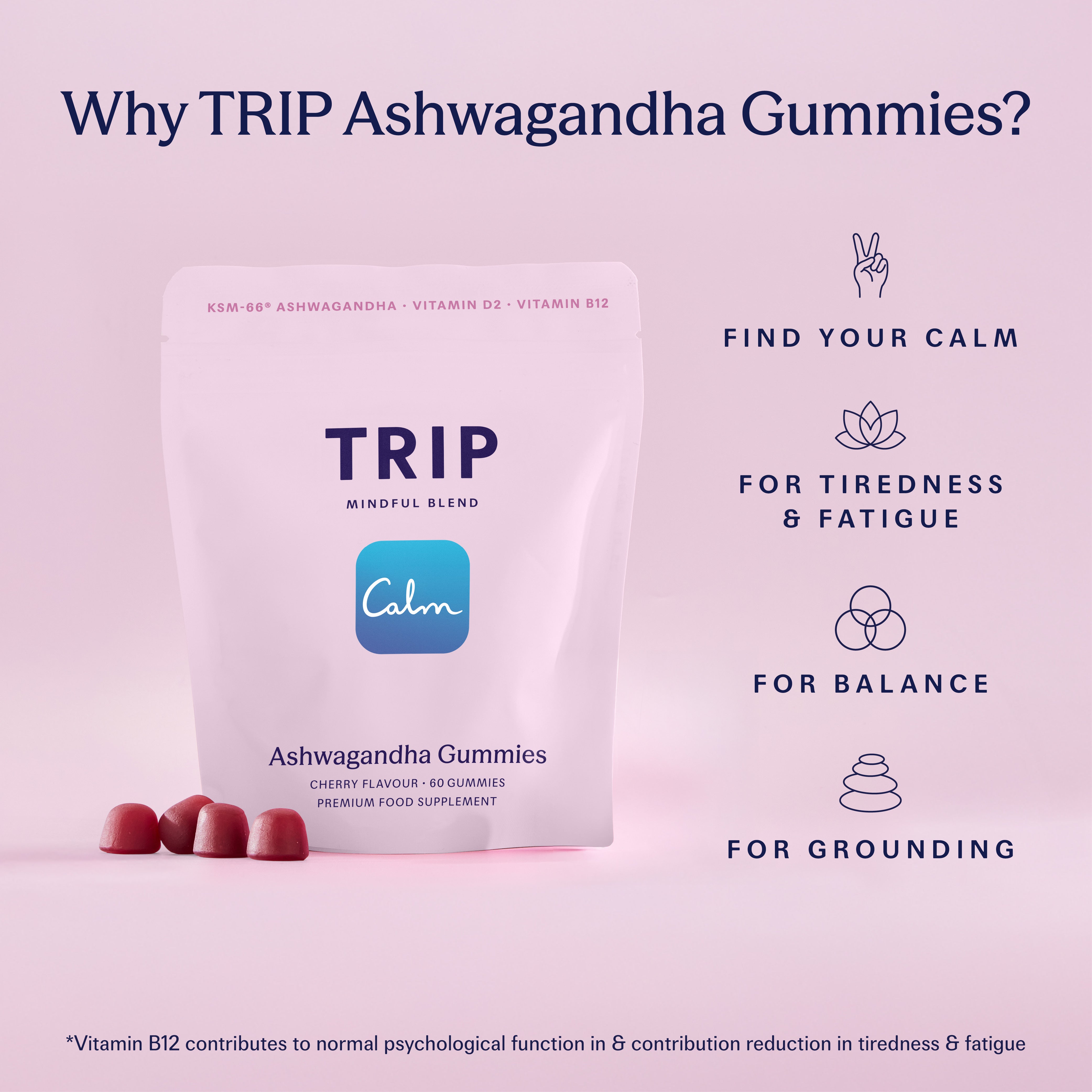 Cherry Ashwagandha & Vitamin D Gummies