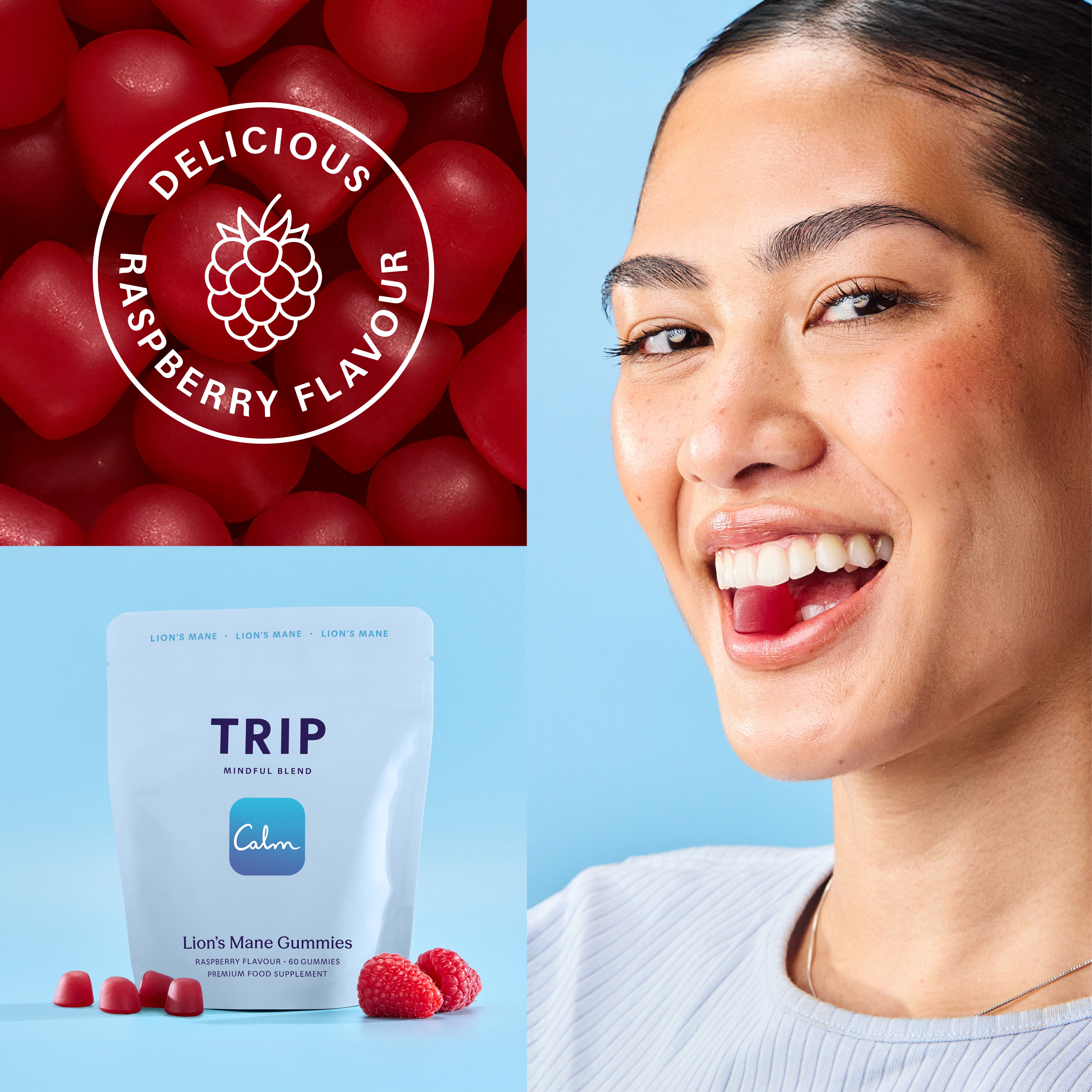 Raspberry Lion’s Mane Gummies