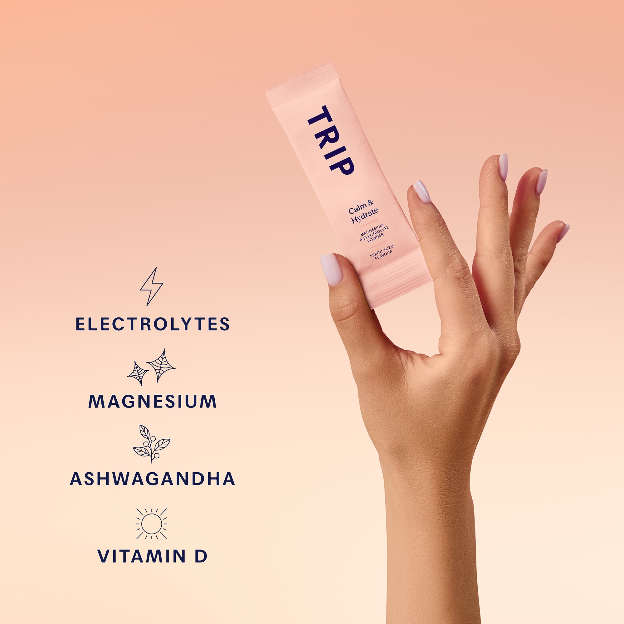 Peach Yuzu Electrolytes, Magnesium & Vitamin D